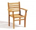 Brompton Extending 1.8 - 2.4m Table & 8 Yale Stacking Chairs Teak Set
