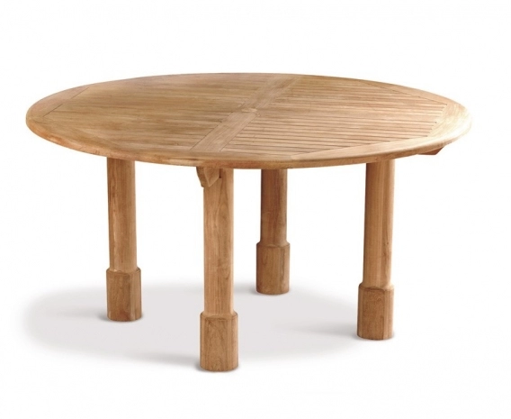 Titan 5ft Teak Round Patio Table – 1.5m