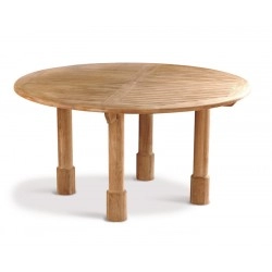 Titan 5ft Teak Round Patio Table – 1.5m