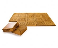 Patterned Teak Decking Tiles 45 x 45cm - 4pcs