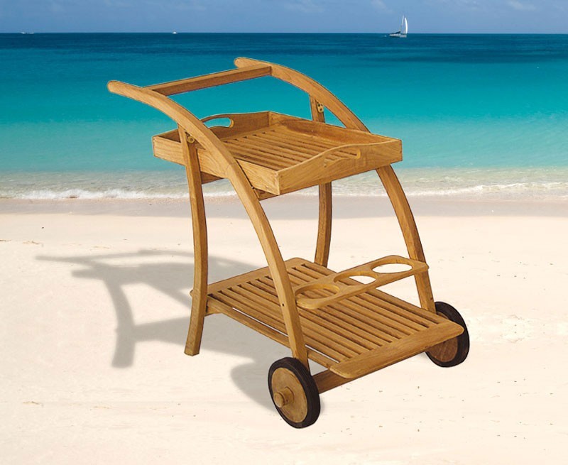 Rimini Folding Drinks Trolley, Teak Wood