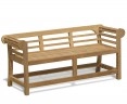 Teak Lutyens-Style Garden Bench, Low Back – 1.65m