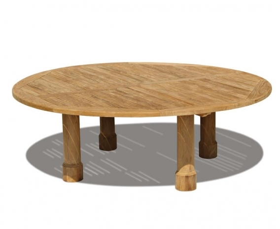 Titan Teak Round Garden Table – 2.2m