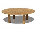 Titan Teak Round Garden Table – 2.2m