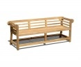 Teak Lutyens-Style Garden Bench, Low Back – 1.95m