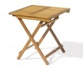 Rimini Folding Garden Table, Square, Teak – 0.7m