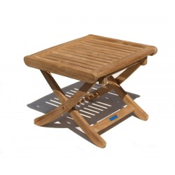 Bali Teak Folding Footstool / Side Table