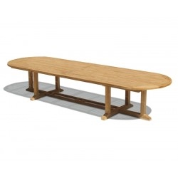 Hilgrove Teak Oval Extra-Large Garden Table – 4m