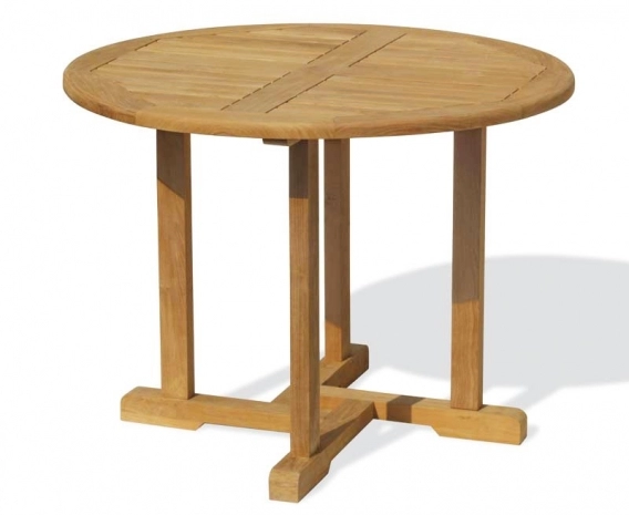 Canfield Teak Round Patio Table – 1.1m