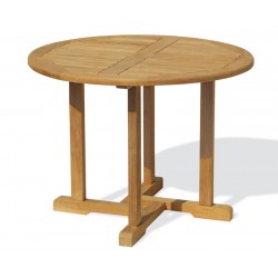 Canfield Teak Round Patio Table – 1.1m