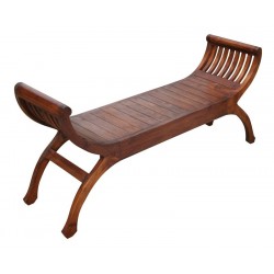 Antique Wooden Stool, 2 seater, Teak