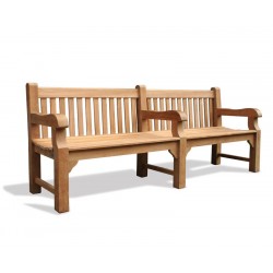 Balmoral Large Heavy-Duty Park Bench with 3 arms – 2.4m