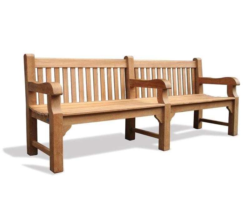 Balmoral Large Heavy-Duty Park Bench with 3 arms – 2.4m