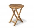 Suffolk Round Garden Table, Folding, Teak – 0.6m