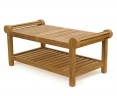 Teak Lutyens-Style Coffee Table with shelf