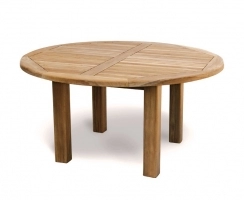Titan 5ft Teak Round Outdoor Table – 1.5m