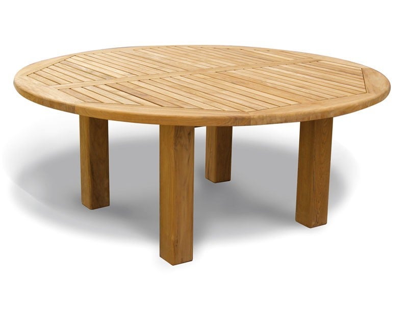 Titan 6ft Solid Teak Round Patio Table – 1.8m