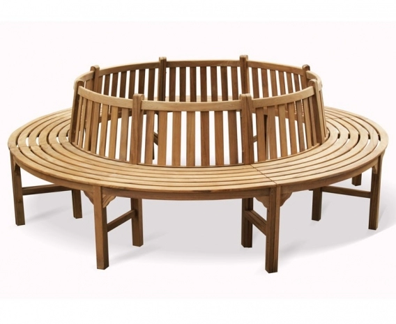 Large Teak Circular Tree Seat - 2.96m