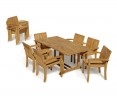 Hilgrove Rectangular 1.5m Table & 6 Monaco Stacking Chairs