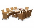 Riviera Rattan Dining Set with Rectangular 2.2m Table & 8 Armchairs