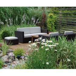 Riviera Rattan 4-piece Sofa Set, Wicker Patio Sofa Set