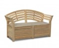 Salisbury Teak Storage Bench with arms – 1.65m