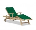 Luxury Teak Sun Lounger with arms and cushion