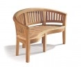 Contemporary Teak Banana Bench