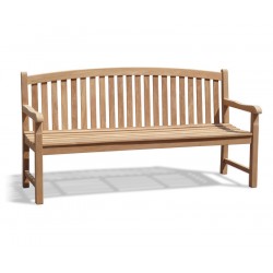 Clivedon 4 Seater Garden Bench, Teak – 1.8m/6ft