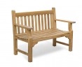 Taverners Teak 4ft Solid Wood Garden Bench – 1.2m