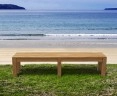 2m backless garden bench