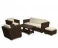 Riviera All-Weather Wicker Rattan Sofa Set with Coffee Table