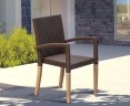 wicker rattan stackable chair
