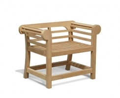 Lutyens-Style Armchair, Low Profile Teak Garden Chair