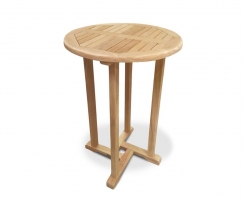 Canfield Outdoor Wooden Poseur Table, Round – 0.7m