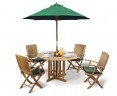 Berrington Octagonal Gateleg 1.2m Table with 4 Rimini Armchairs