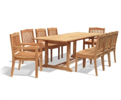 Hilgrove Rectangular Table 1.8m, Stacking Chairs & Armchairs, 8 Seater