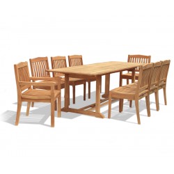 Hilgrove Rectangular Table 1.8m, Stacking Chairs & Armchairs, 8 Seater