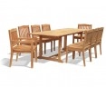 Hilgrove Rectangular Table 1.8m, Stacking Chairs & Armchairs, 8 Seater