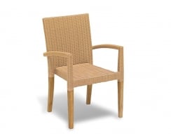 Sandringham Square 0.9m Table & 4 St. Tropez Stacking Chairs Set