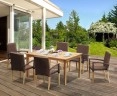 Sandringham Rectangular 1.5m Table & 6 St. Tropez Stacking Chairs