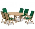 Brompton Extending 1.2 - 1.8m Table & 6 Cheltenham Recliner Chairs