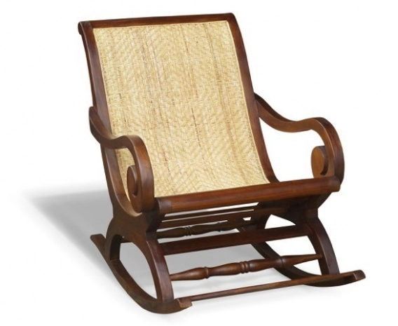 Capri Rattan & Teak Plantation Rocking Chair