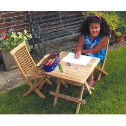 Children S Wooden Table Chairs Kids Outdoor Patio Furniture Set