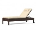 Rio Rattan Reclining Sun Lounger with wheels