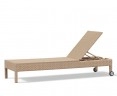 reclining woven sun lounger