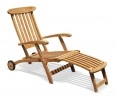 Teak Steamer Chair with wheels