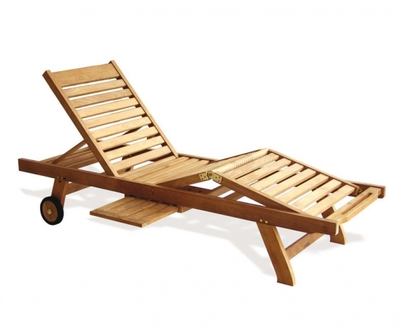 Luxury Sun Lounger, Teak