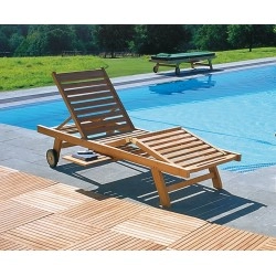 Luxury Sun Lounger, Teak