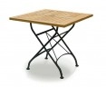 Bistro Teak & Metal Square Outdoor Folding Dining Table